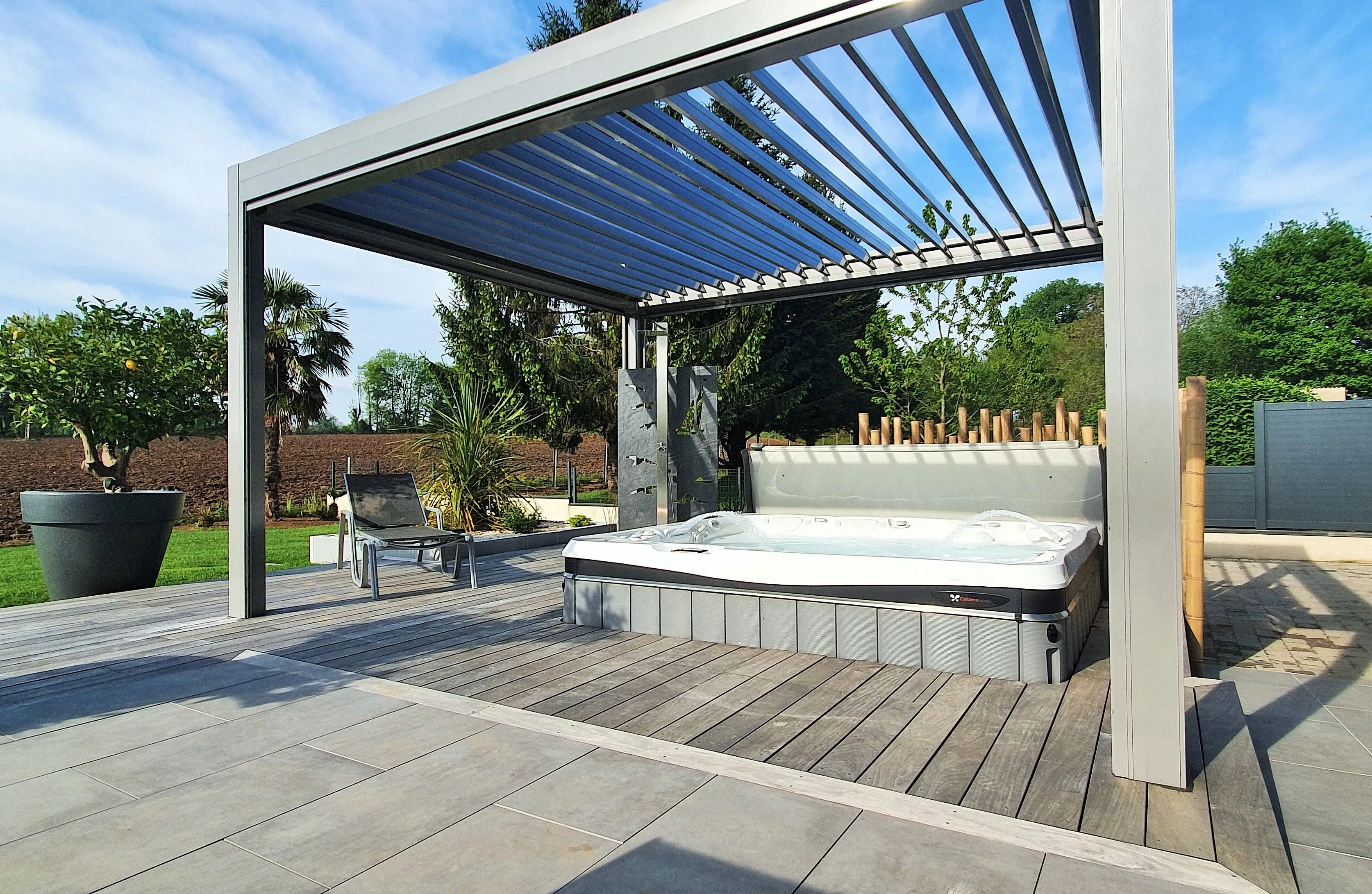 Installation spa David paysage