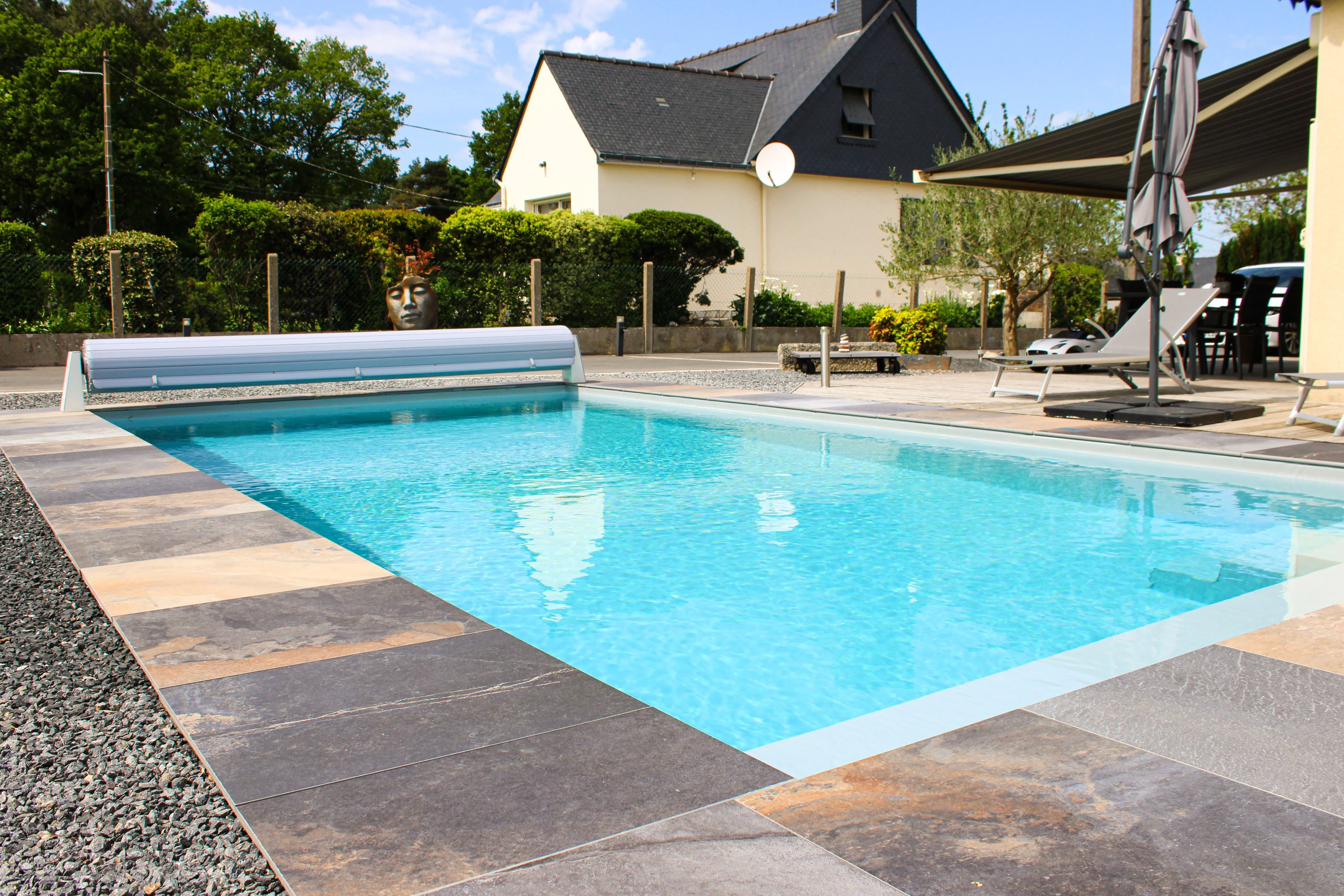 Piscine 8 x 4m Saint-Jacut-les-Pins, Morbihan, Piscines & Spas par David Paysage