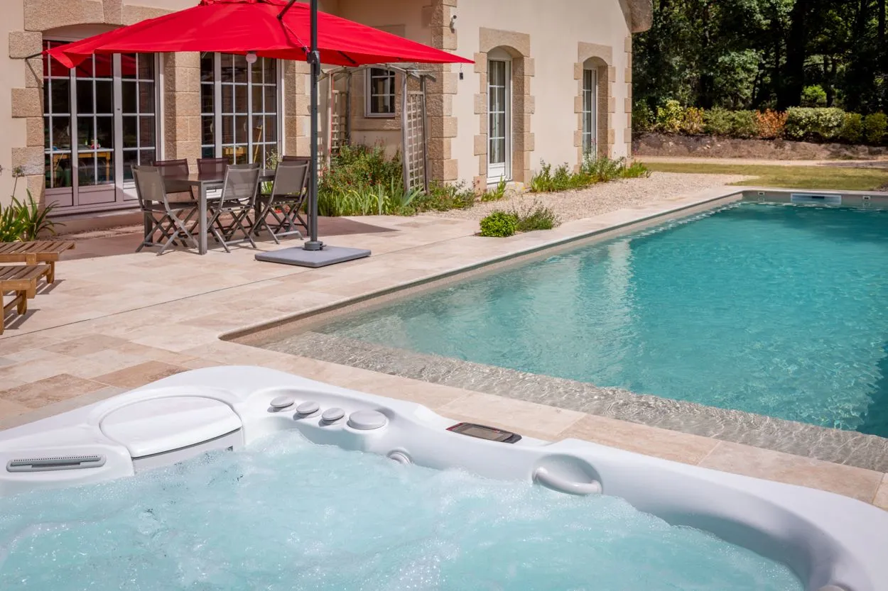 Installation spa et piscine David Paysage Carnac Morbihan