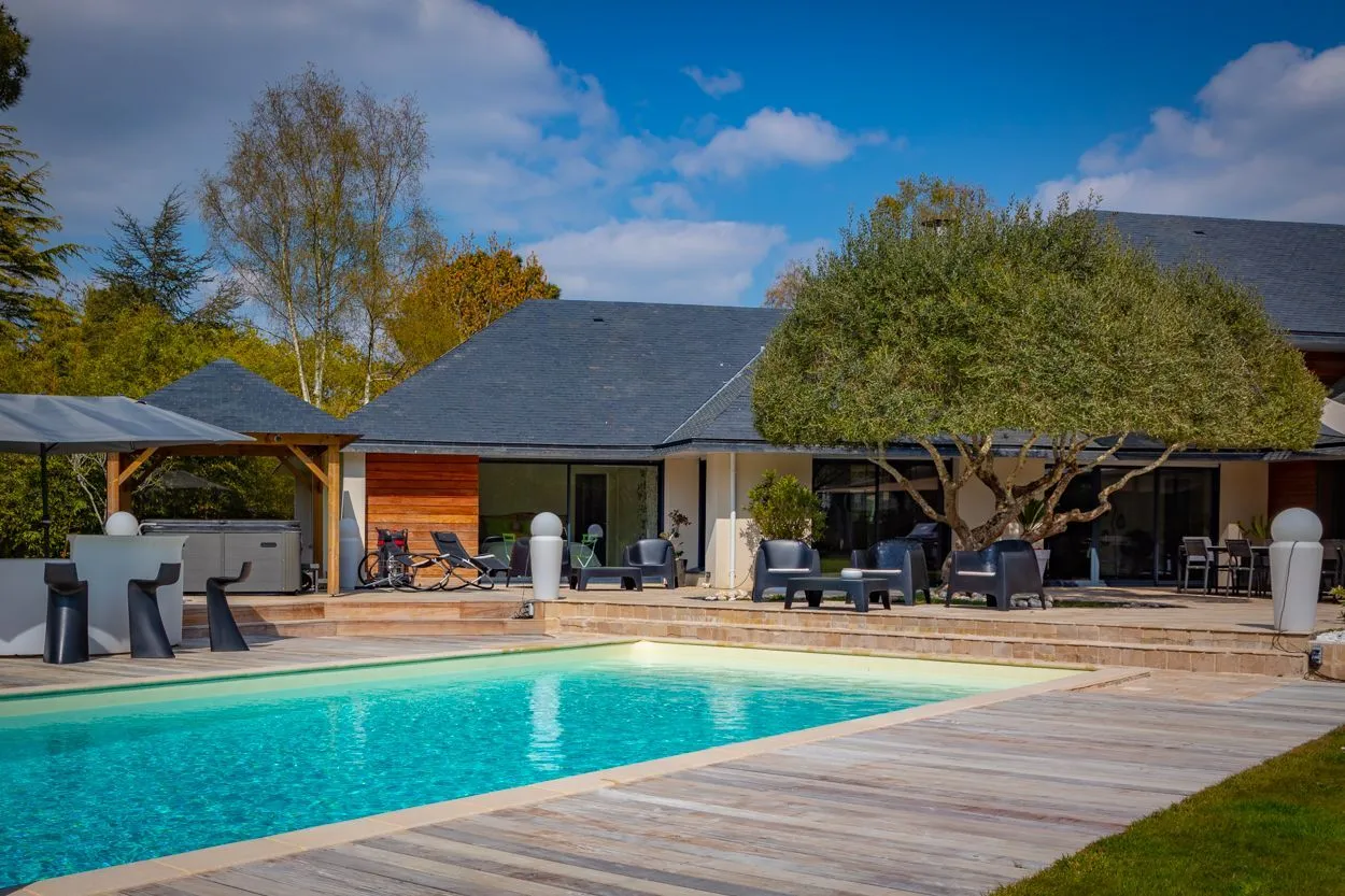 Piscine david paysage Ploemel Morbihan