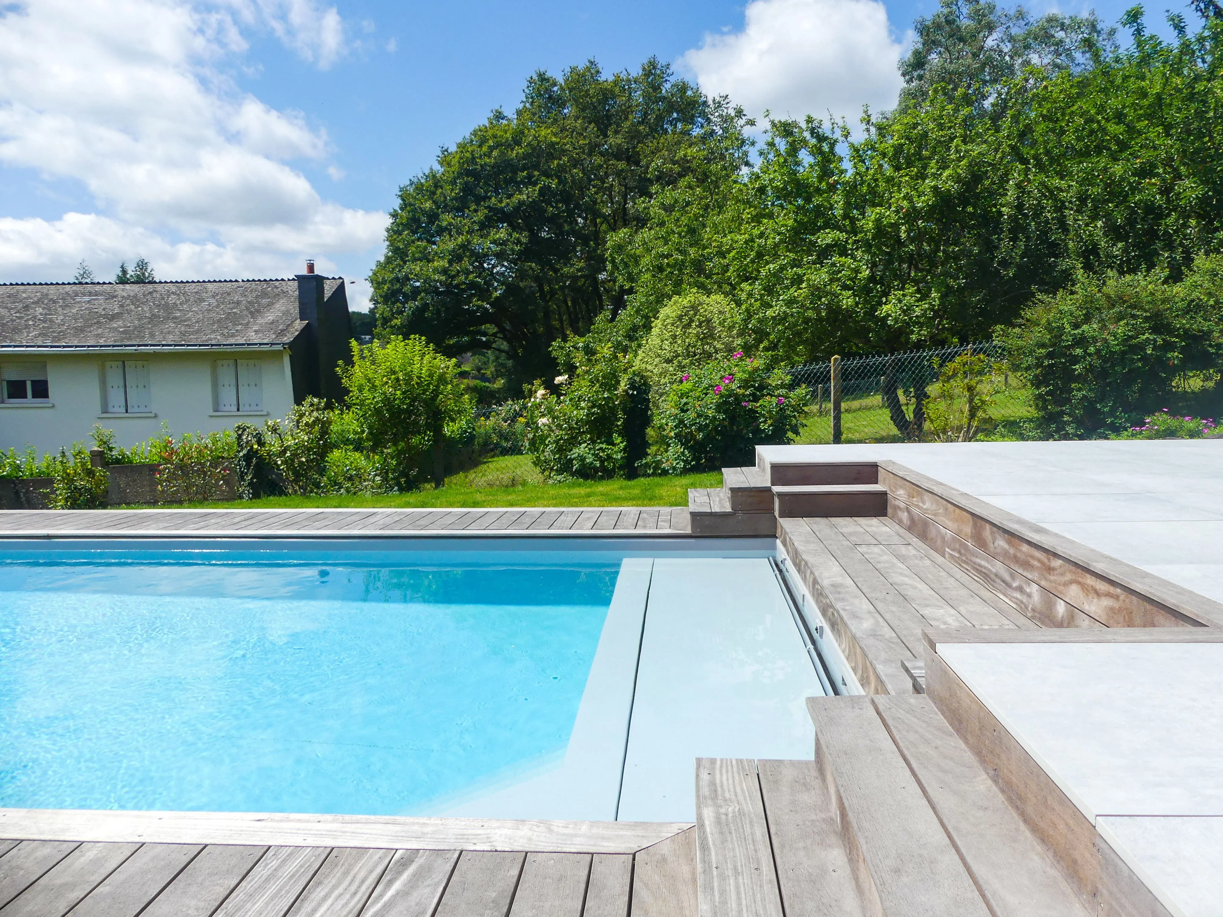 Piscine et aménagement extérieur Rochefort-en-Terre David Paysage