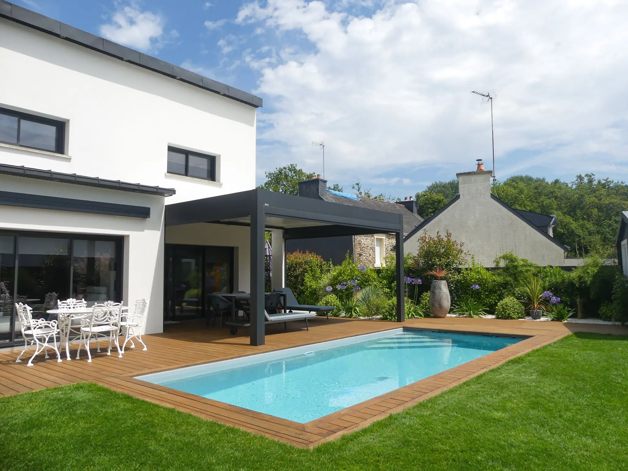 Piscine et aménagement extérieur Saint-Avé David Paysage