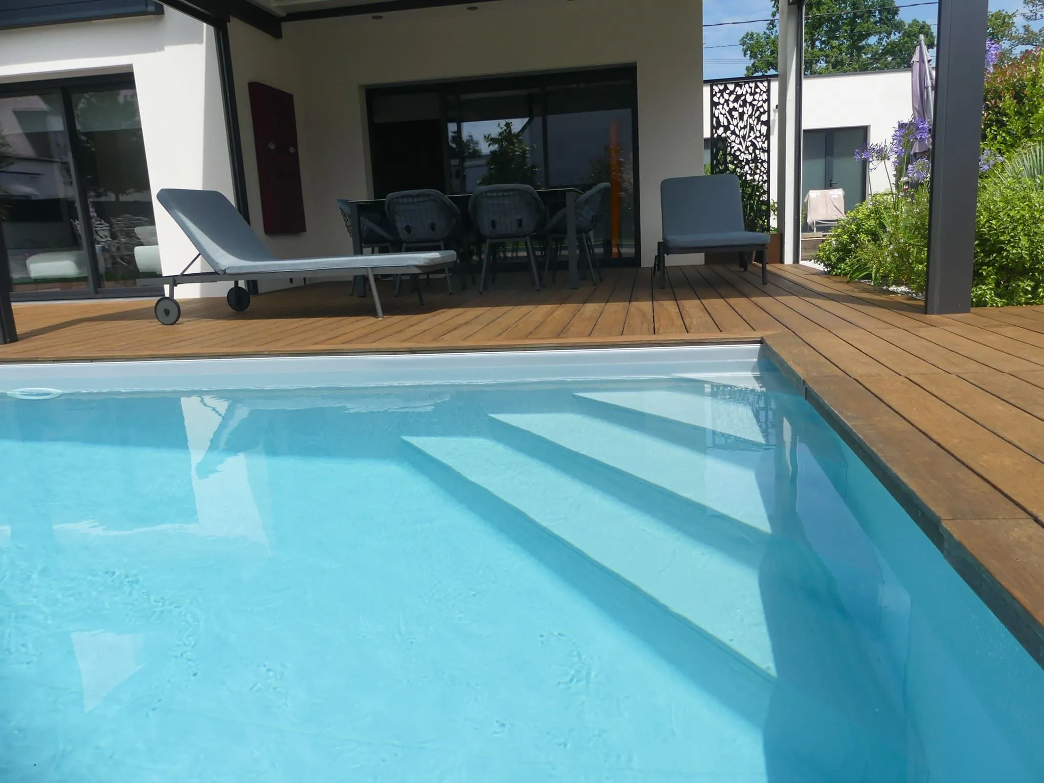 Piscine et aménagement extérieur Saint-Avé David Paysage