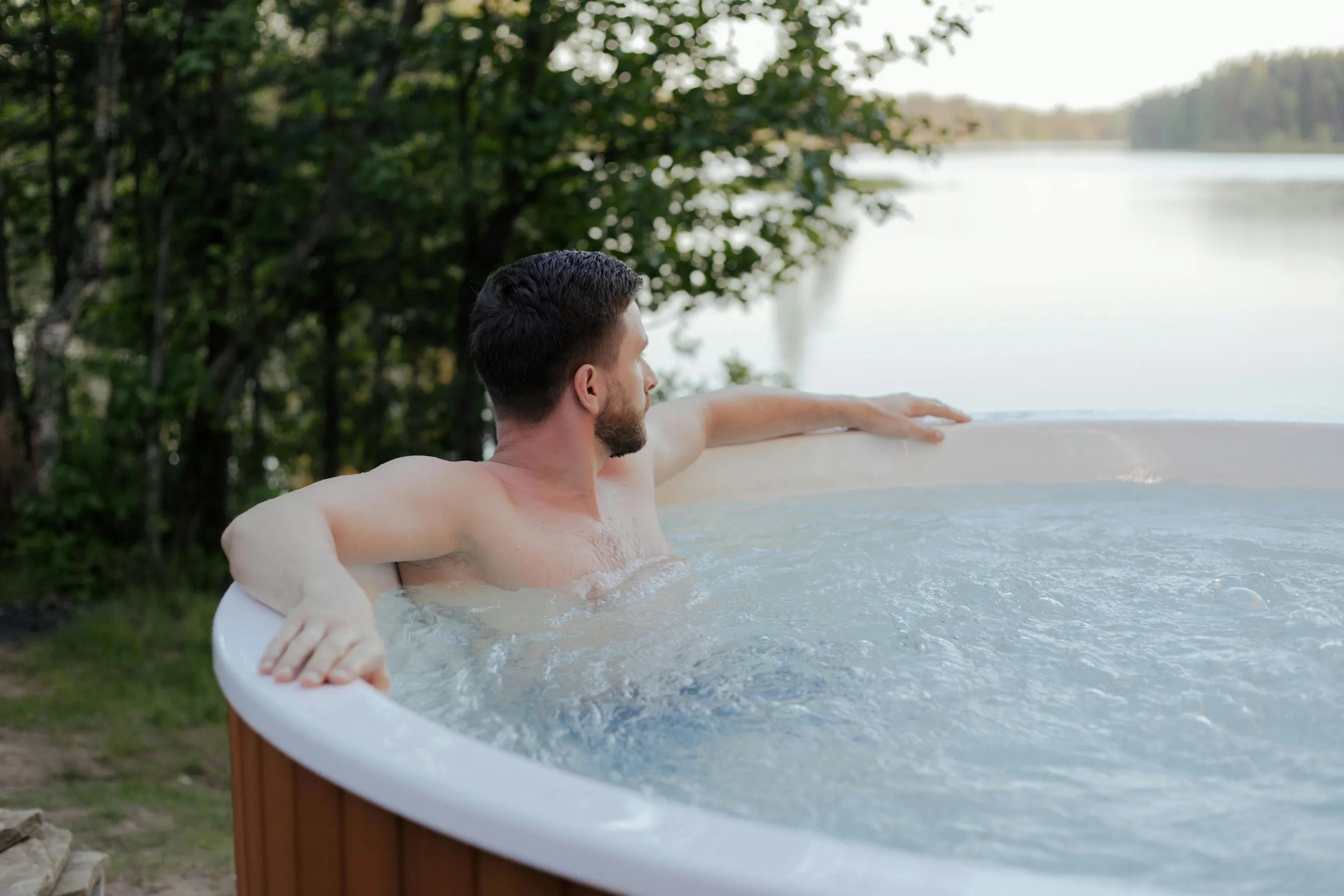 jacuzzi hiver David Paysage Bretagne