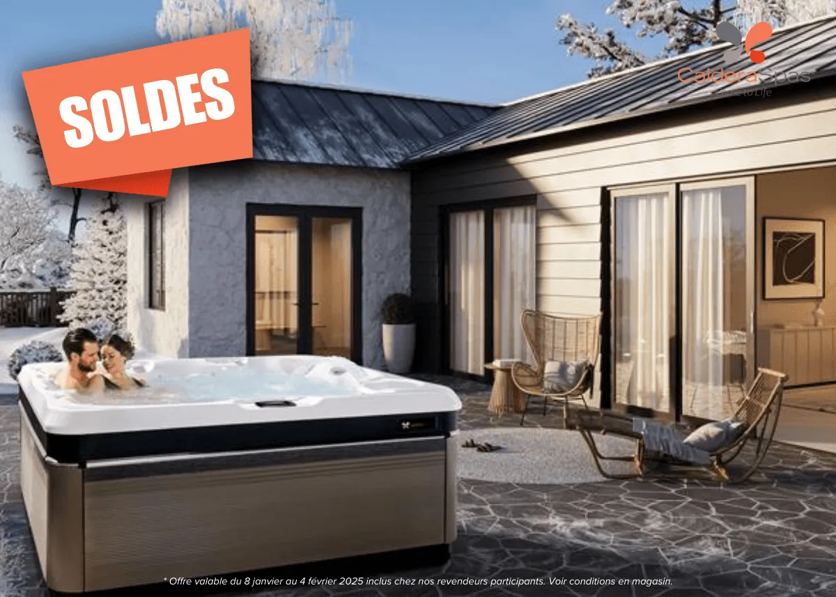 Affiche promotionnelle mettant en avant les soldes du 8 janvier au 4 février 2025